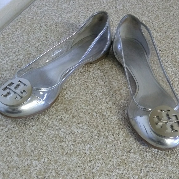 Tory Burch Silver Clear Ballet Flats - Picture 5 of 7